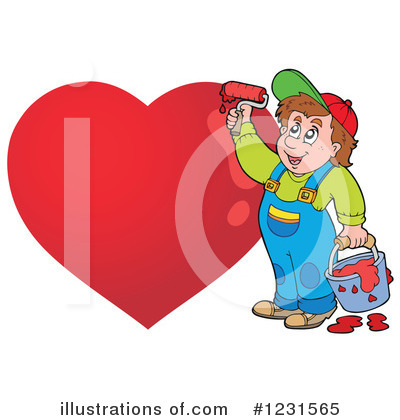 Royalty-Free (RF) Valentine Clipart Illustration by visekart - Stock Sample #1231565