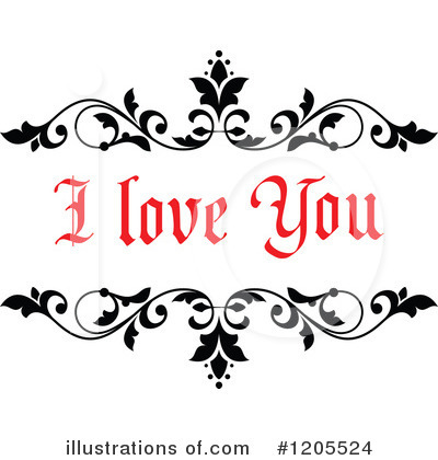 I Love You Clipart #1205524 by Vector Tradition SM