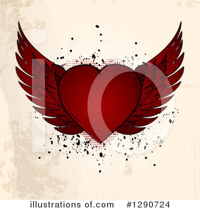 Winged Heart Clipart #1290724 by elaineitalia