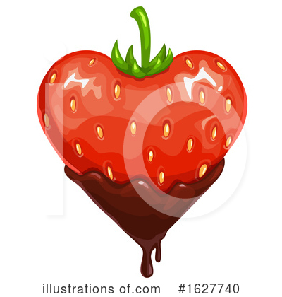 Chocolate Dipped Strawberry Clipart #1627740 by Vector Tradition SM