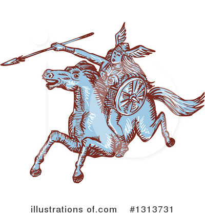 Royalty-Free (RF) Valkyrie Clipart Illustration by patrimonio - Stock Sample #1313731