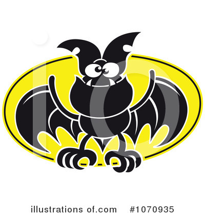 Flying Bat Clipart #1070935 by Zooco
