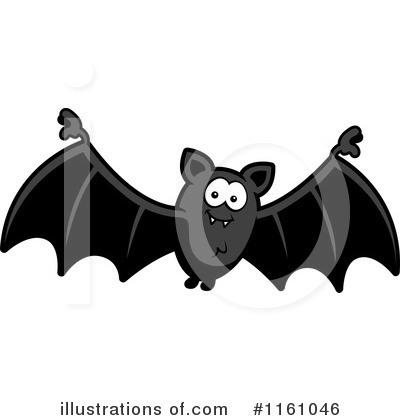 Flying Bat Clipart #1161046 by Cory Thoman