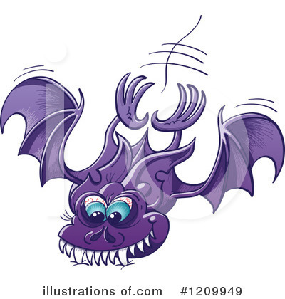 Royalty-Free (RF) Vampire Bat Clipart Illustration by Zooco - Stock Sample #1209949