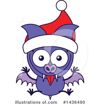 Flying Bat Clipart #1436490 by Zooco