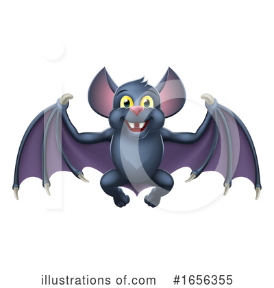 Flying Bats Clipart #1656355 by AtStockIllustration