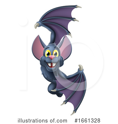 Flying Bats Clipart #1661328 by AtStockIllustration
