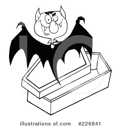 Royalty-Free (RF) Vampire Bat Clipart Illustration by Hit Toon - Stock Sample #226841