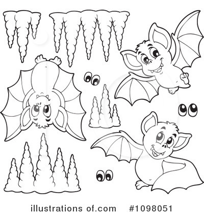 Royalty-Free (RF) Vampire Bats Clipart Illustration by visekart - Stock Sample #1098051