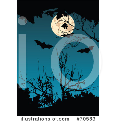 Royalty-Free (RF) Vampire Bats Clipart Illustration by Pushkin - Stock Sample #70583