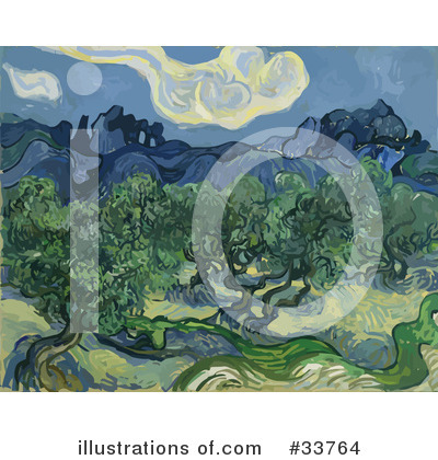 Royalty-Free (RF) Van Gogh Clipart Illustration by JVPD - Stock Sample #33764
