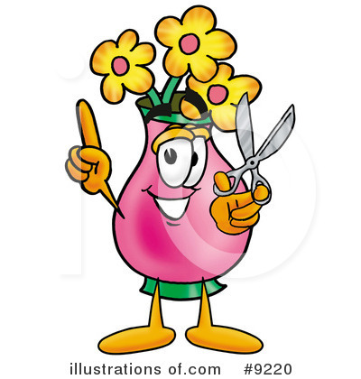 Royalty-Free (RF) Vase Of Flowers Clipart Illustration by Mascot Junction - Stock Sample #9220
