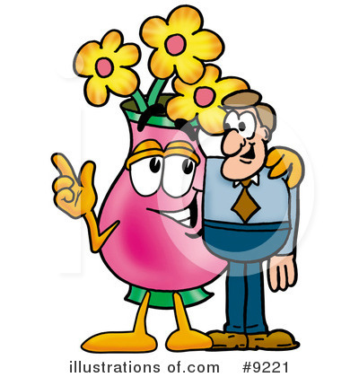 Royalty-Free (RF) Vase Of Flowers Clipart Illustration by Mascot Junction - Stock Sample #9221
