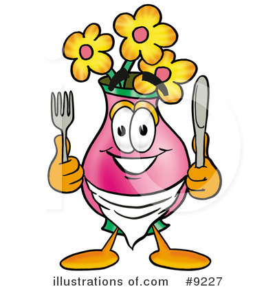 Royalty-Free (RF) Vase Of Flowers Clipart Illustration by Mascot Junction - Stock Sample #9227