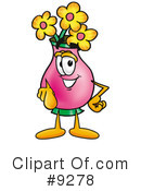 Vase Of Flowers Clipart #9278 by Mascot Junction