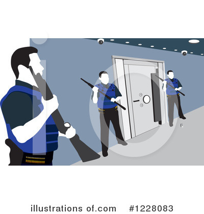 Bank Safe Clipart #1228083 by David Rey