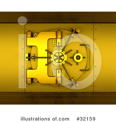 Royalty-Free (RF) Vault Clipart Illustration by KJ Pargeter - Stock Sample #32159