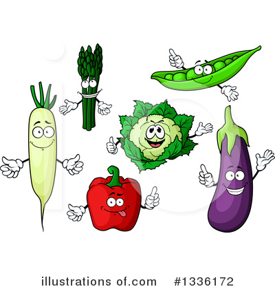 Royalty-Free (RF) Vegetable Clipart Illustration by Vector Tradition SM - Stock Sample #1336172