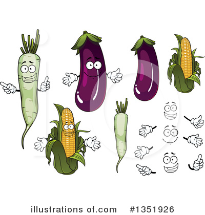 Royalty-Free (RF) Vegetable Clipart Illustration by Vector Tradition SM - Stock Sample #1351926