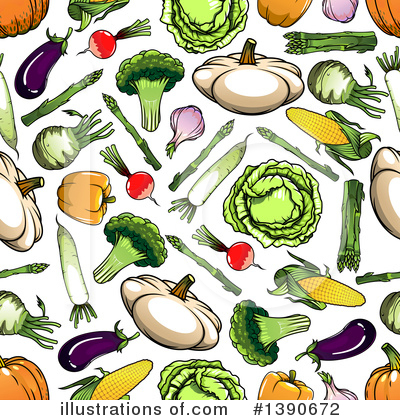Royalty-Free (RF) Vegetable Clipart Illustration by Vector Tradition SM - Stock Sample #1390672