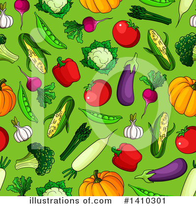 Royalty-Free (RF) Vegetable Clipart Illustration by Vector Tradition SM - Stock Sample #1410301