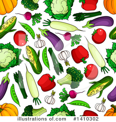 Royalty-Free (RF) Vegetable Clipart Illustration by Vector Tradition SM - Stock Sample #1410302