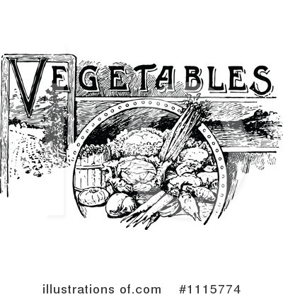 Royalty-Free (RF) Vegetables Clipart Illustration by Prawny Vintage - Stock Sample #1115774