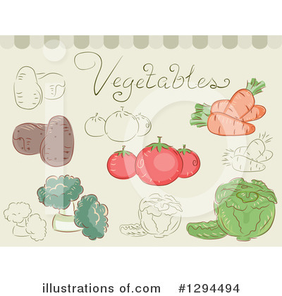 Royalty-Free (RF) Vegetables Clipart Illustration by BNP Design Studio - Stock Sample #1294494