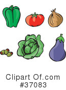 Vegetables Clipart #37083 by Dennis Holmes Designs