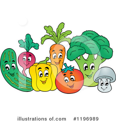 Royalty-Free (RF) Veggies Clipart Illustration by visekart - Stock Sample #1196989