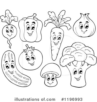 Royalty-Free (RF) Veggies Clipart Illustration by visekart - Stock Sample #1196993