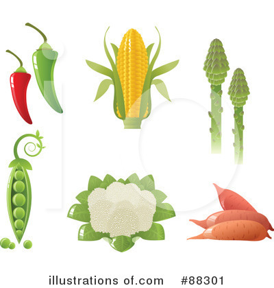 Royalty-Free (RF) Veggies Clipart Illustration by Tonis Pan - Stock Sample #88301