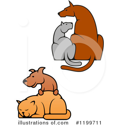 Cat And Dog Clipart #1199711 by Vector Tradition SM