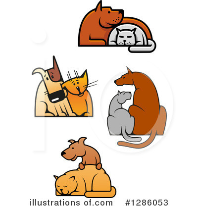 Dog And Cat Clipart #1286053 by Vector Tradition SM