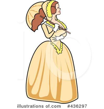 Royalty-Free (RF) Victorian Woman Clipart Illustration by Andy Nortnik - Stock Sample #436297