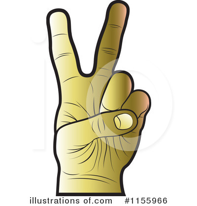 Royalty-Free (RF) Victory Hand Clipart Illustration by Lal Perera - Stock Sample #1155966