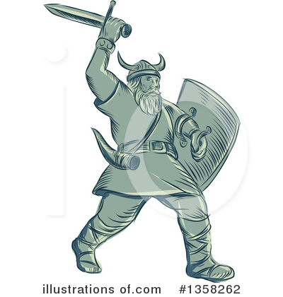 Royalty-Free (RF) Viking Clipart Illustration by patrimonio - Stock Sample #1358262