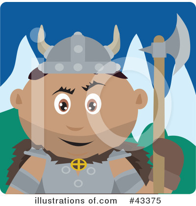 Royalty-Free (RF) Viking Clipart Illustration by Dennis Holmes Designs - Stock Sample #43375