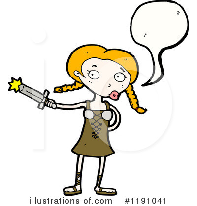 Royalty-Free (RF) Viking Girl Clipart Illustration by lineartestpilot - Stock Sample #1191041
