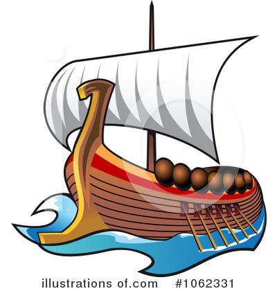 Royalty-Free (RF) Viking Ship Clipart Illustration by Vector Tradition SM - Stock Sample #1062331