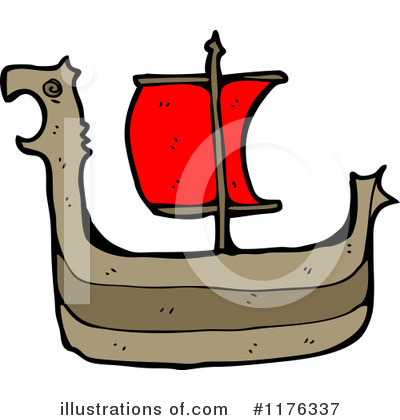 Royalty-Free (RF) Viking Ship Clipart Illustration by lineartestpilot - Stock Sample #1176337