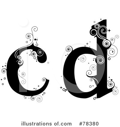 Royalty-Free (RF) Vine Letter Clipart Illustration by BNP Design Studio - Stock Sample #78380