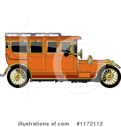 Royalty-Free (RF) Vintage Car Clipart Illustration by Lal Perera - Stock Sample #1172112