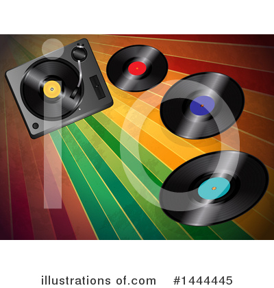 Royalty-Free (RF) Vinyl Record Clipart Illustration by elaineitalia - Stock Sample #1444445