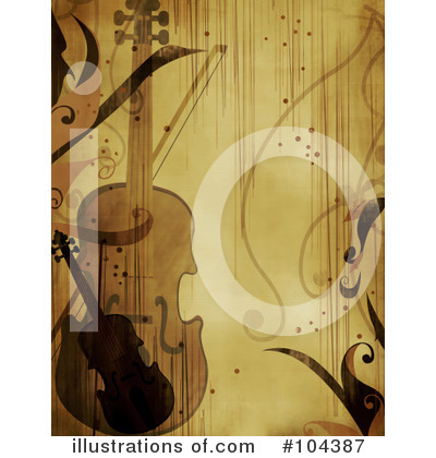 Royalty-Free (RF) Violin Clipart Illustration by BNP Design Studio - Stock Sample #104387