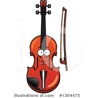 Violin Clipart #1304475 by Vector Tradition SM