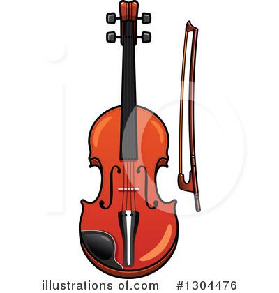 Violin Clipart #1304476 by Vector Tradition SM
