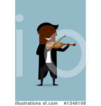 Royalty-Free (RF) Violinist Clipart Illustration by Vector Tradition SM - Stock Sample #1348108