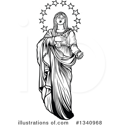Royalty-Free (RF) Virgin Mary Clipart Illustration by dero - Stock Sample #1340968