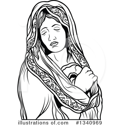 Royalty-Free (RF) Virgin Mary Clipart Illustration by dero - Stock Sample #1340969
